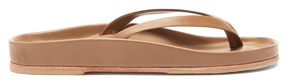 Zori leather flip-flop sandals, Lauren Manoogian