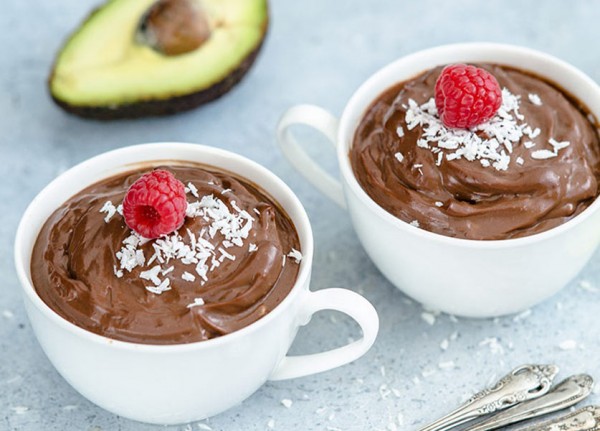 Dark chocolate and avocado mousse