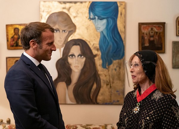 Emmanuel Macron meets Fairuz