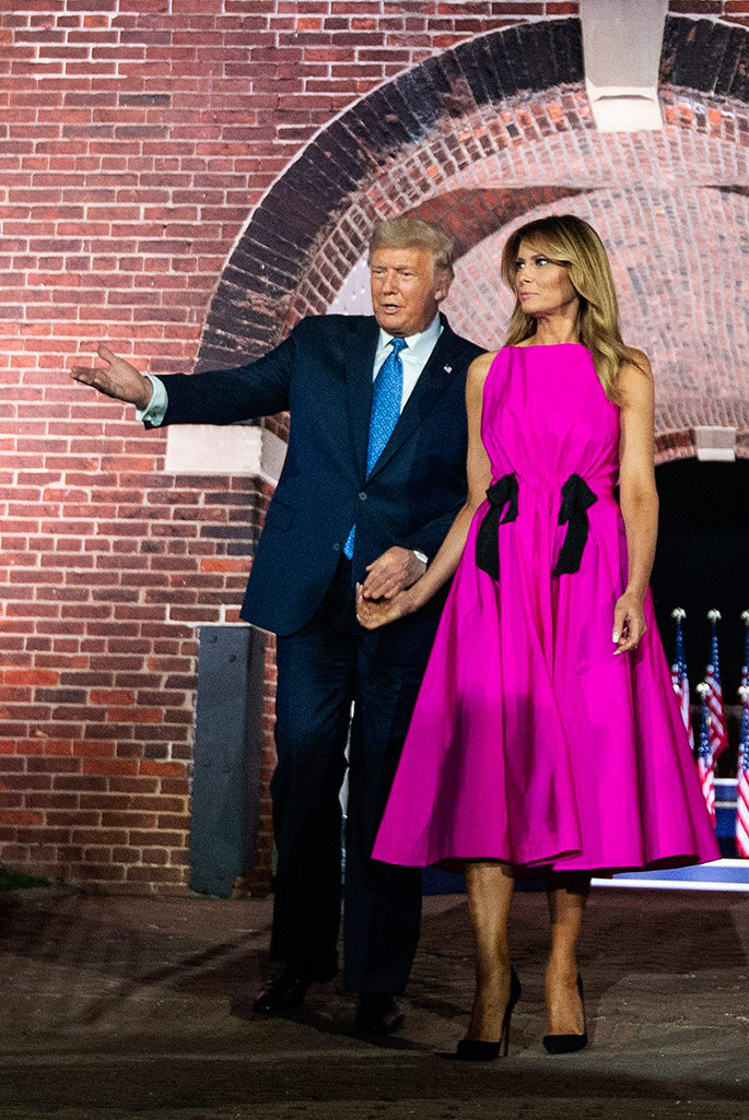 melanie-trump-fushia-dress