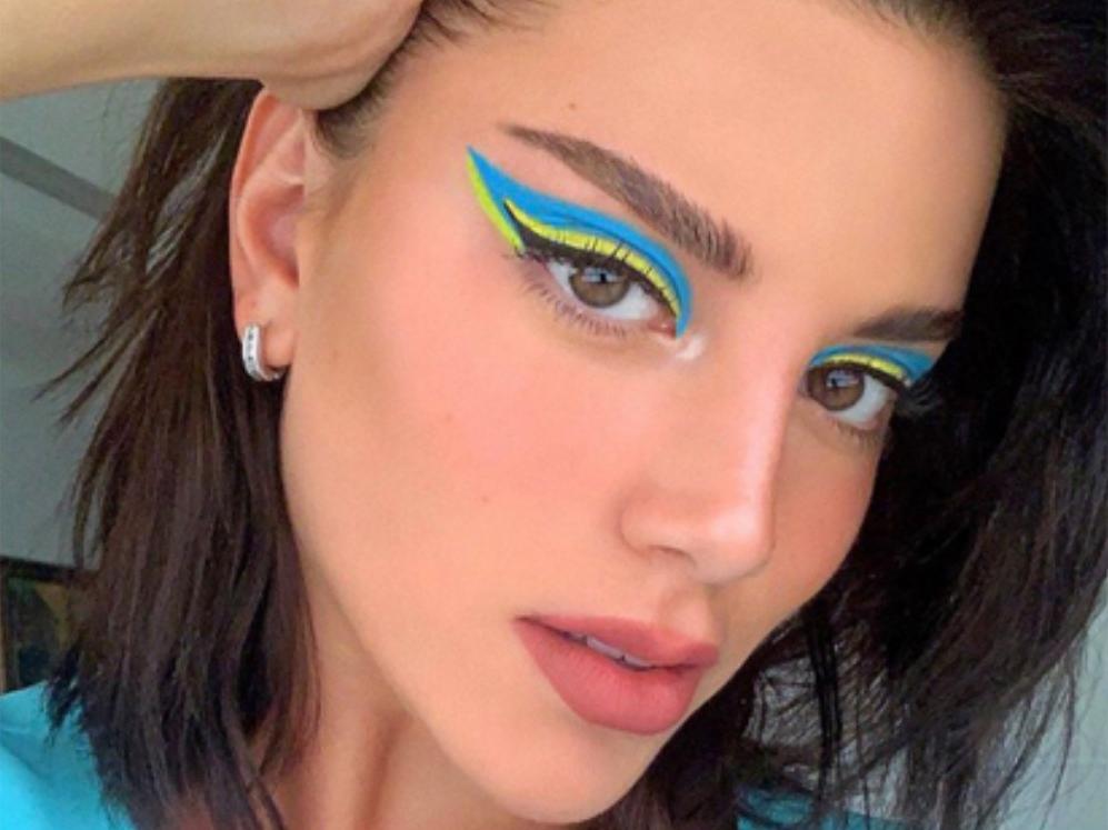 Colorful eyeliner for a Lebanese summer