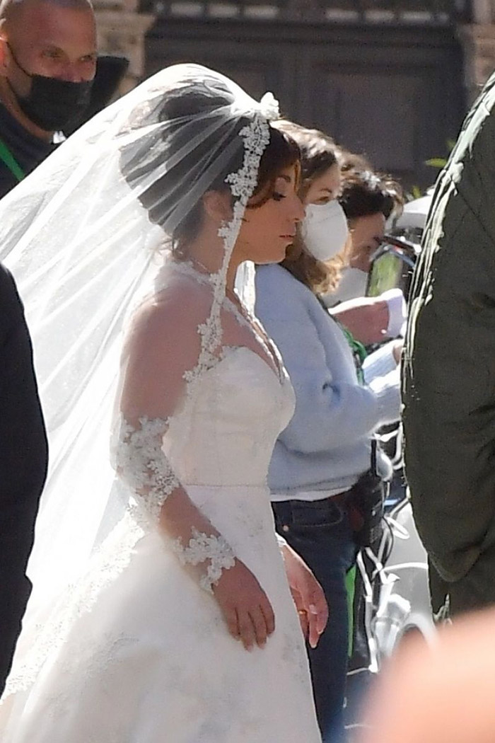 Lady Gaga Is A Gucci Bride With A Brunette Updo