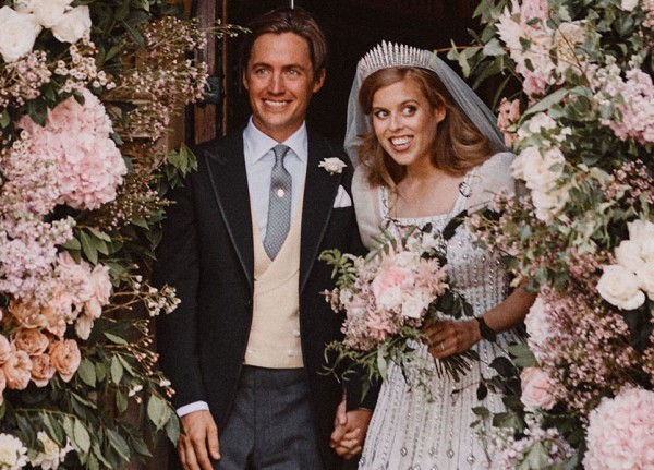 Princess Beatrice’s Bridal look on loan from the Queen