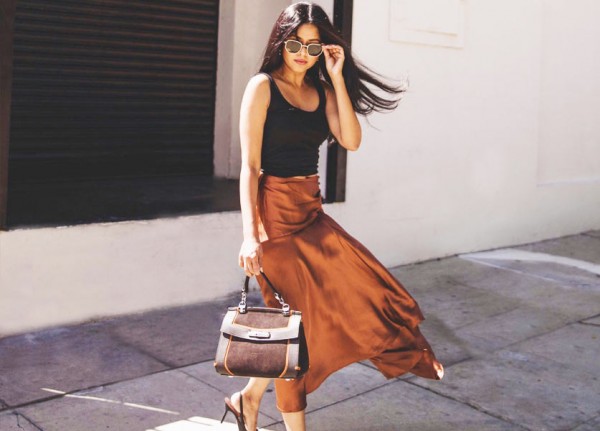 Silk Midi Slit skirts Are Summer’s Most Fresh Trend 