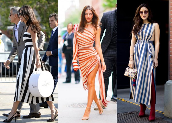 How to wear a striped dress?