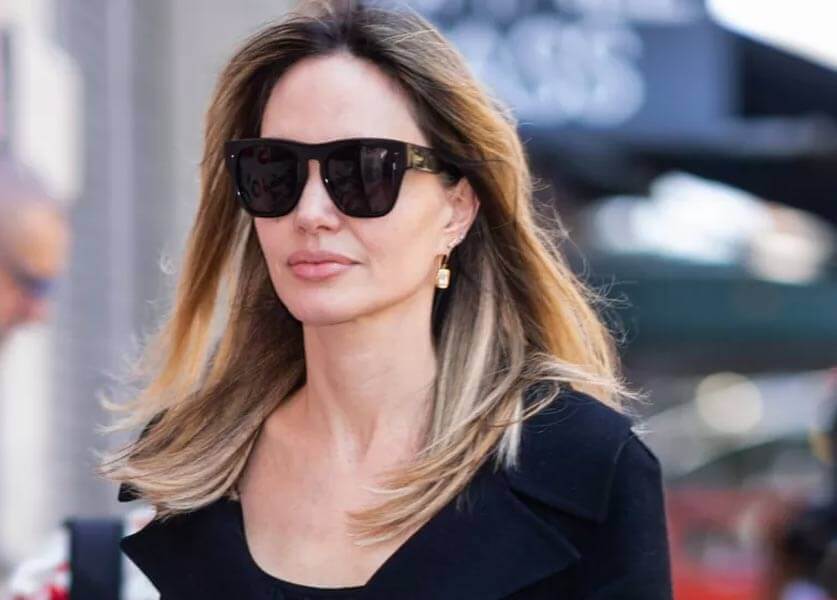 Angelina Jolie Adopts Ideal Hair Color to Transition from Blonde to Brunette Angelina Jolie Adopts Ideal Hair Color to Transition from Blonde to Brunette
