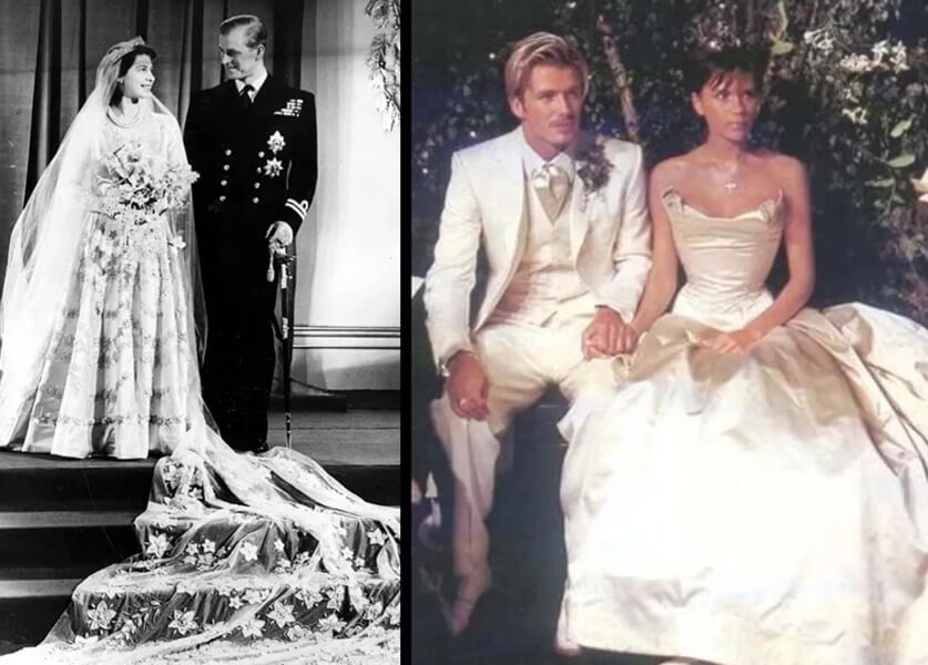 من جمال فستان الأميرة ديانا إلى كورسيه فيكتوريا بيكهام إليك فساتين الزفاف الأشهر في التاريخ