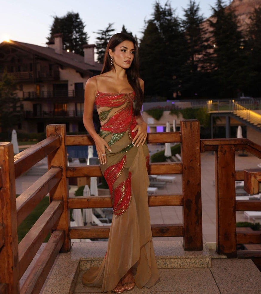 Hande Erçel Dazzles in Vintage Elie Saab at Celio Saab’s Wedding