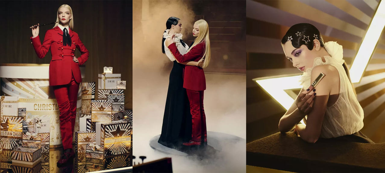 حصرياً صور ديفا كاسل وآنيا تايلور جوي في حملة Dior Beauté للأعياد 2025 image