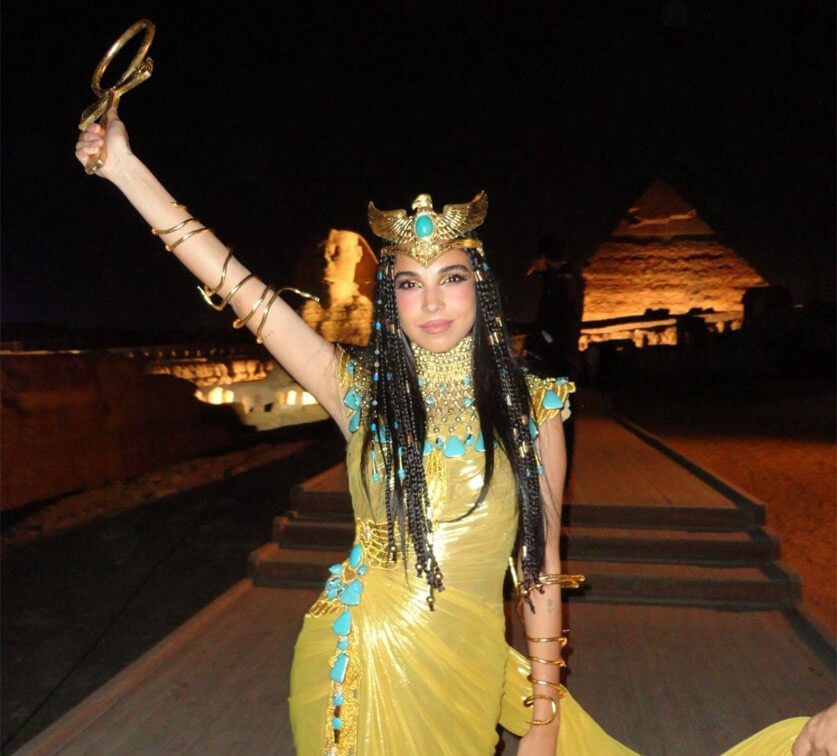 سلمى بو ضيف تتألق بزي فرعوني  من تصميم العالمي اللبناني فؤاد سركيس