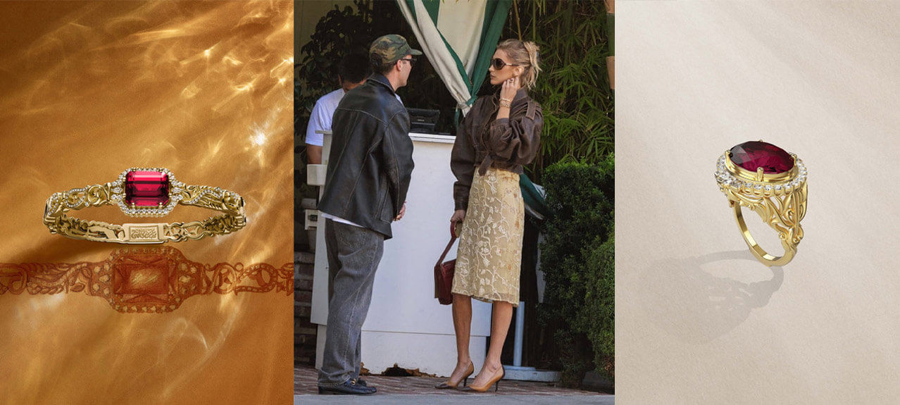 بيلا حديد تتألق بتحفة فنية عربية image