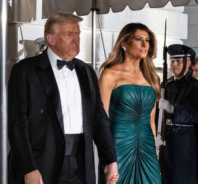 ميلانيا ترامب بفستان من إيلي صعب في حفل البيت الأبيض