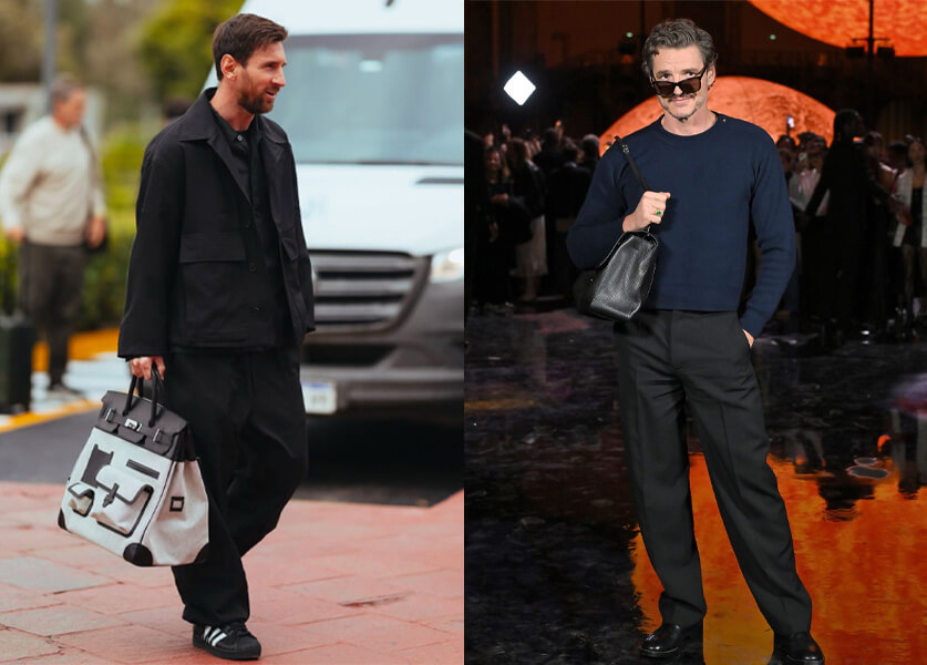 الحقائب الكبيرة  صيحة موضة الرجال الجديدة