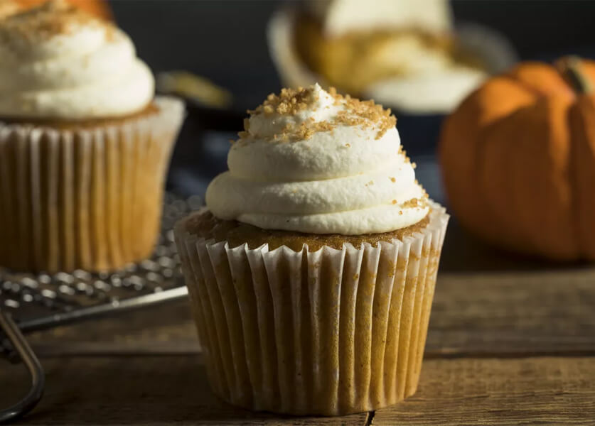 طريقة عمل كب كيك القرع بالقرفة