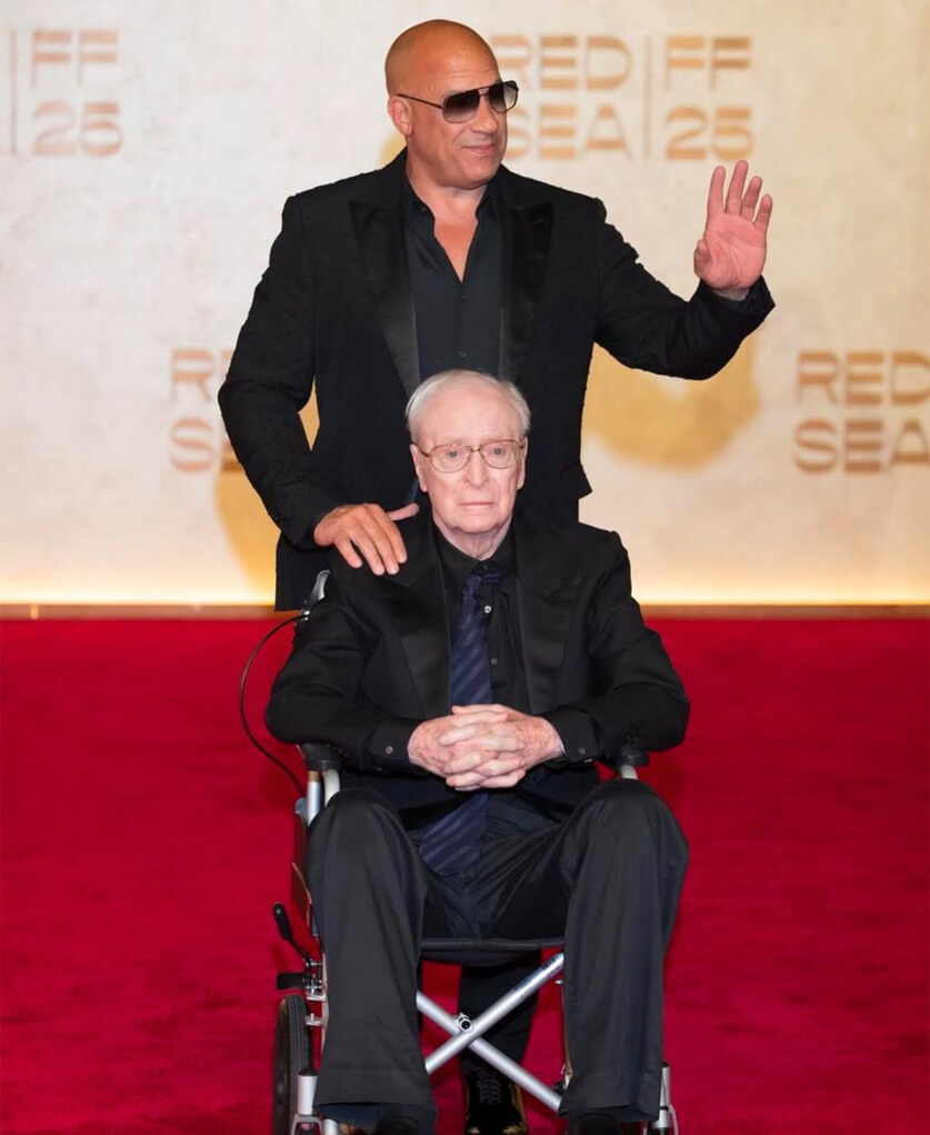 Vin Diesel Wheels Michael Caine onto Red Carpet at Red Sea Film Festival