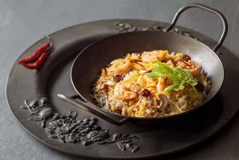 طريقة عمل أرز متبّل بالروبيان على الطريقة الهندية