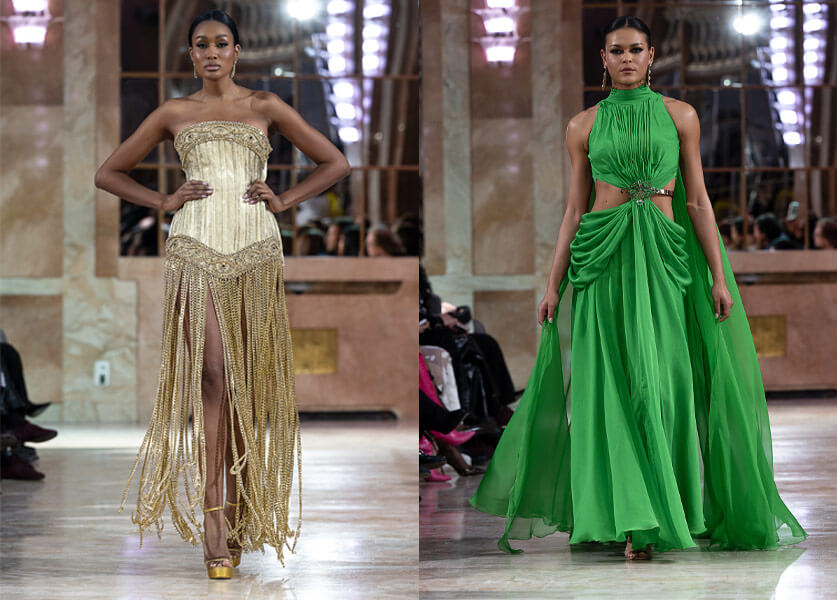 مجموعة روبير أبي نادر للخياطة الراقية  لربيع وصيف 2026 أناقة ملكية بأضواء قطبية