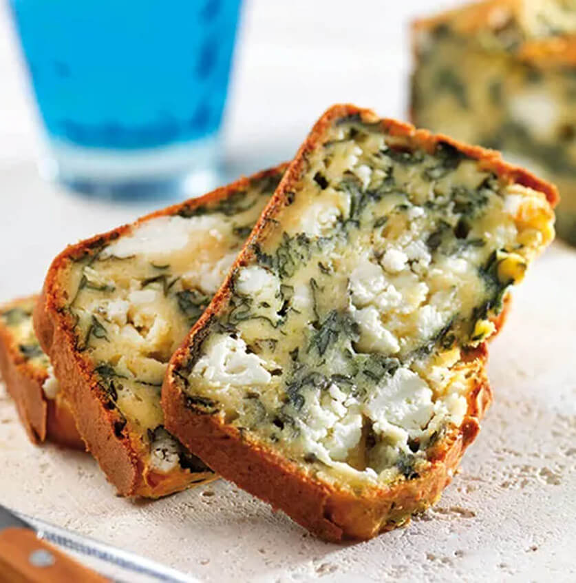 طريقة عمل كيك مالح بالفيتا والسبانخ