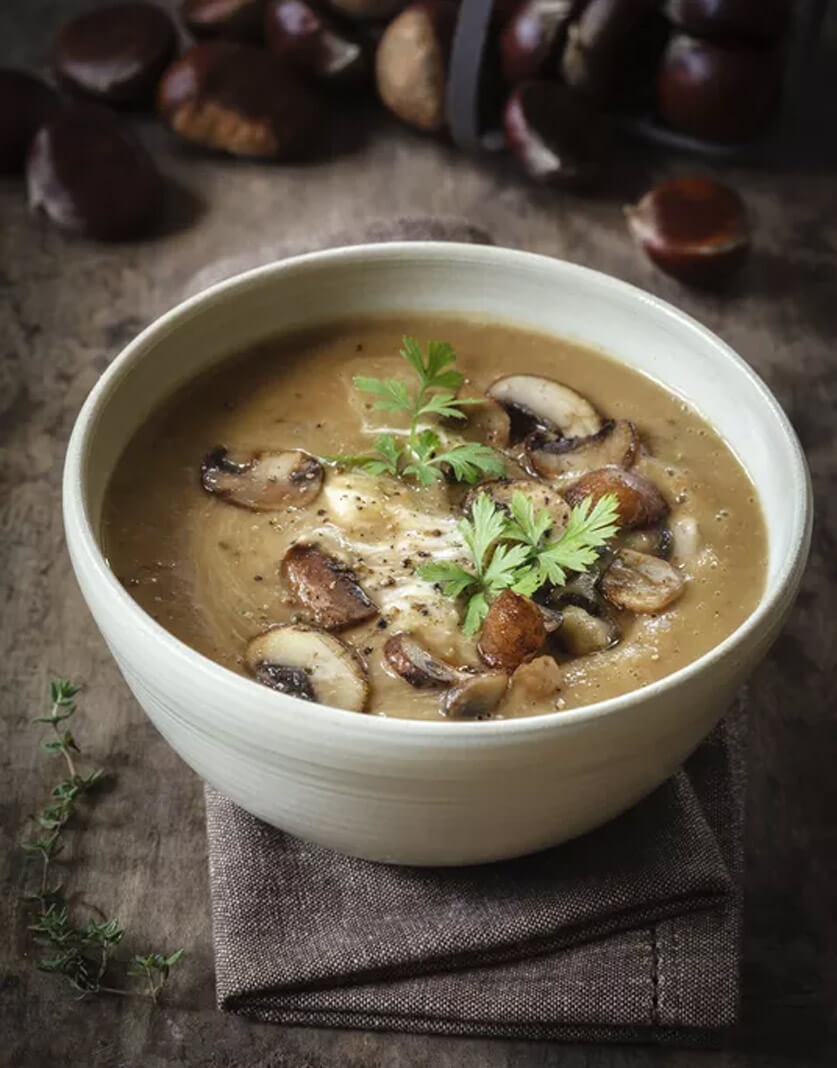 طريقة عمل شوربة الفطر