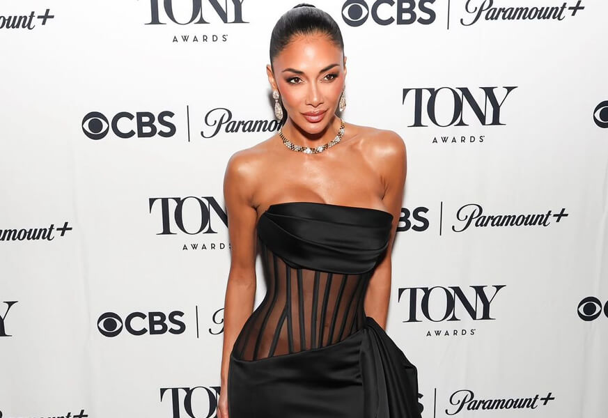 Nicole Scherzinger Stuns in Black Zuhair Murad Gown at the Tony Awards