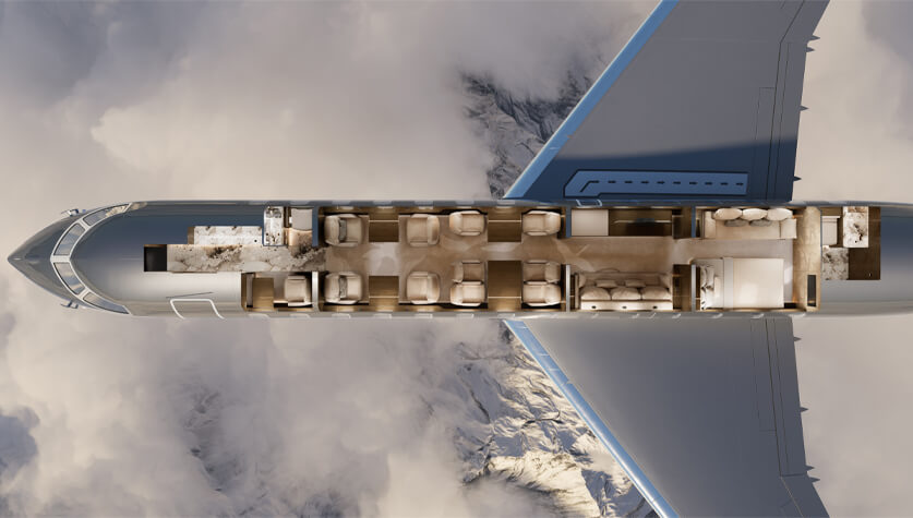 إيلي صعب  وBombardier   وتعاون غير مسبوق في تصميم رائع لمقصورة طائرة غلوبال 8000