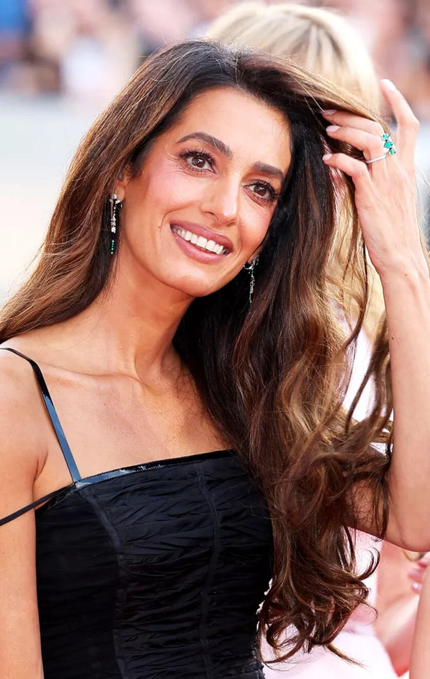 Blurred Brown... اكتشفي سر لون شعر أمل كلوني الرائج هذا الخريف