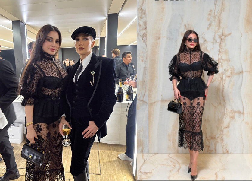 هيفا وهبي وجينيفر لوبيز تلتقايان في ميلانو خلال عرض Dolce & Gabbana