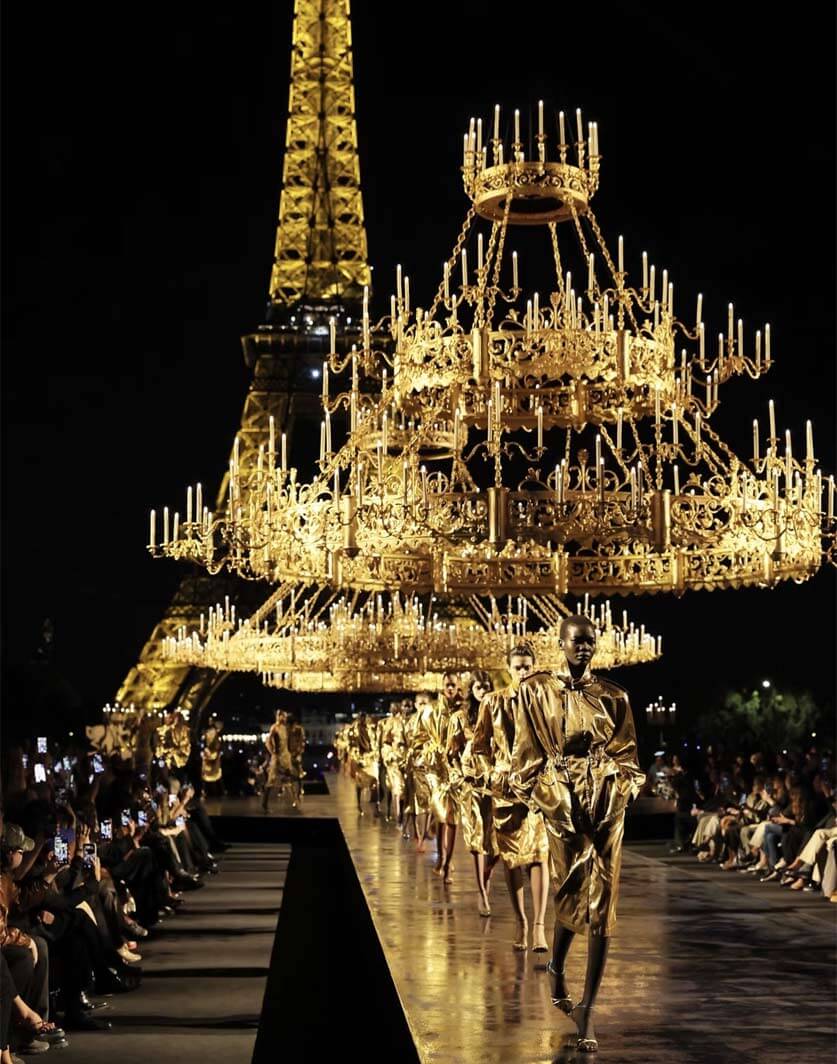 Anthony Vaccarello’s SS27 Is a Golden Love Letter to Saint Laurent
