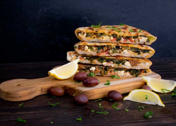 Turkish Gozleme pies with lamb